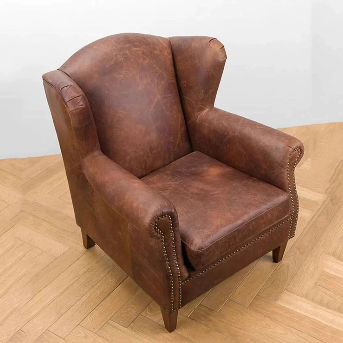 Harrogate Leather Wingback Chair - Altera
