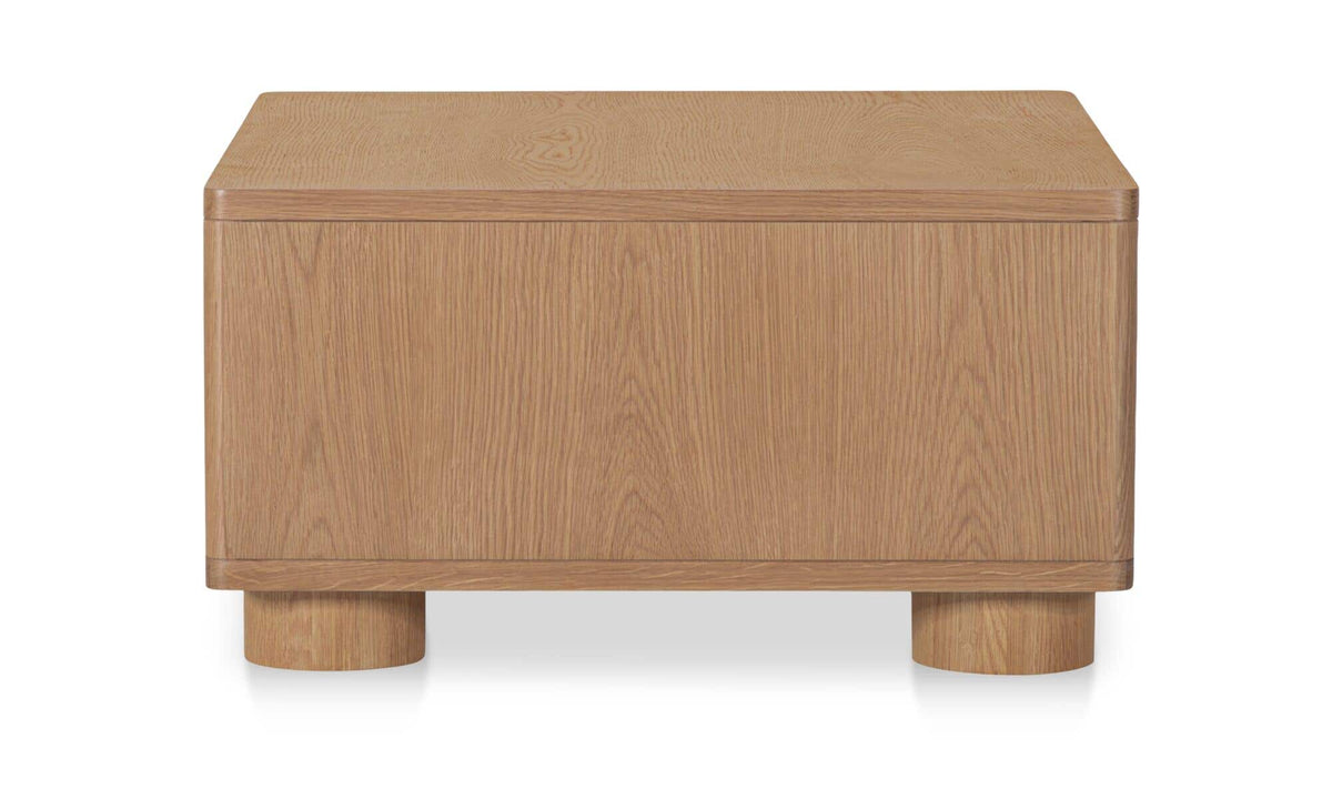 Hobart Storage Coffee Table in Natural — side profile