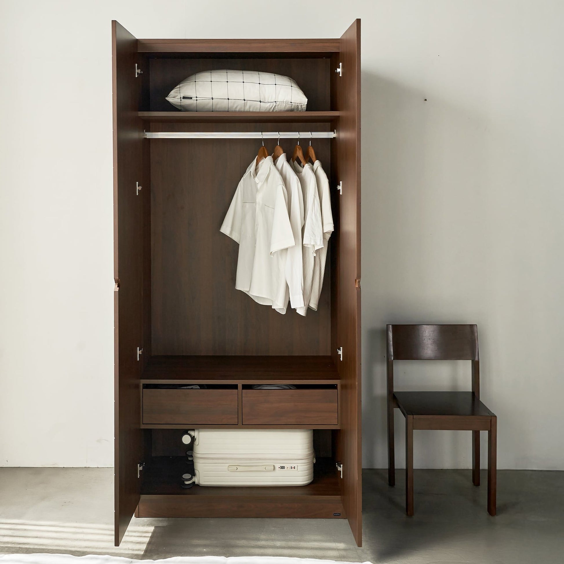 Hobro 301 Two - Door Wooden Wardrobe - Altera