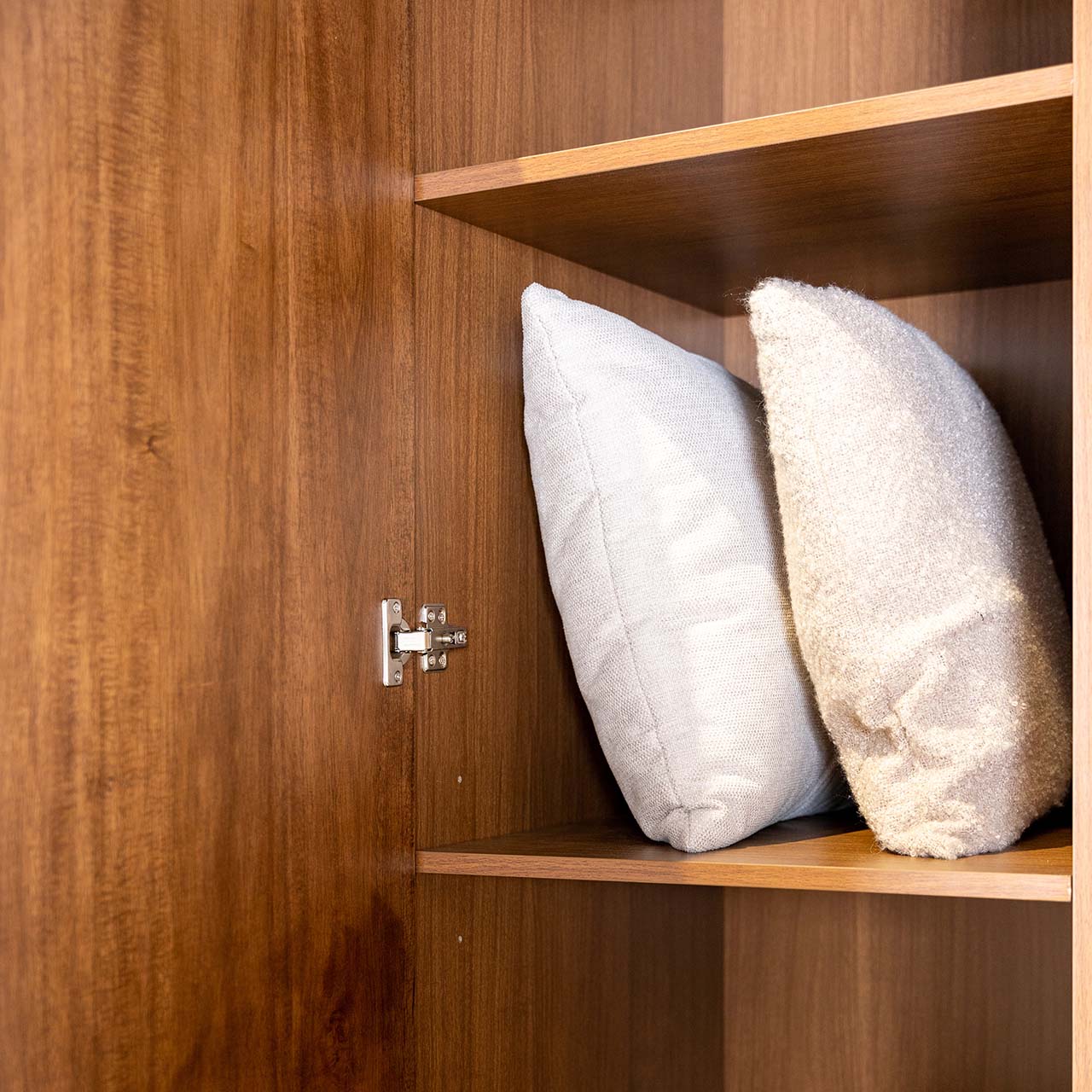 Hobro 301 Two - Door Wooden Wardrobe with Geometric Veneer - Altera