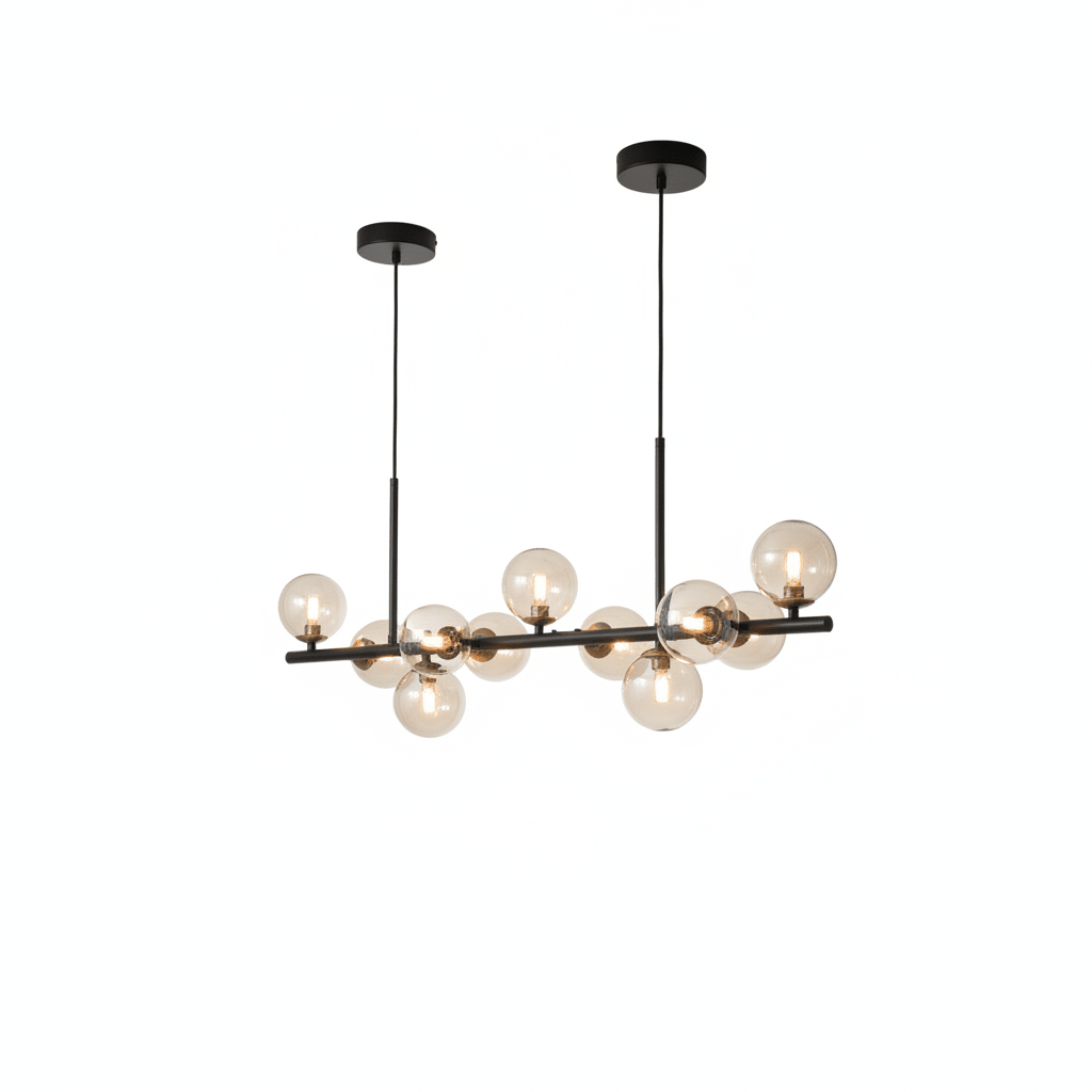 Horizon Bar Pendant with Smoked Globes - Altera