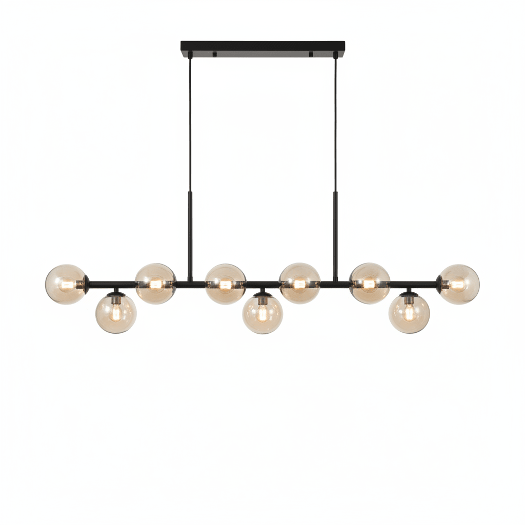 Horizon Bar Pendant with Smoked Globes - Altera