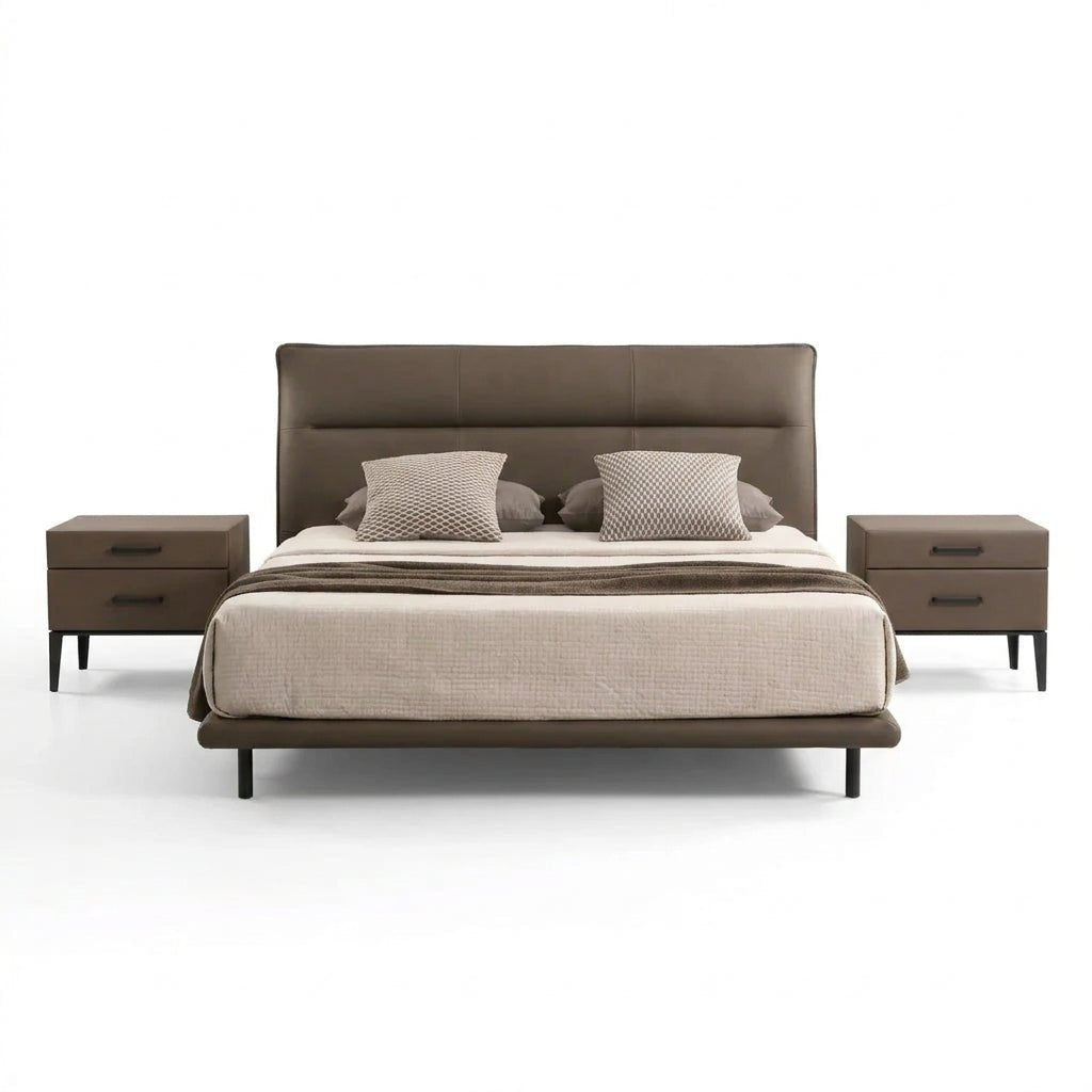 Hudson Genuine Leather Bed - Altera