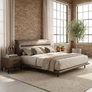 Hudson Genuine Leather Bed - Altera