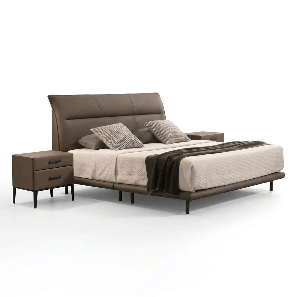 Hudson Genuine Leather Bed - Altera