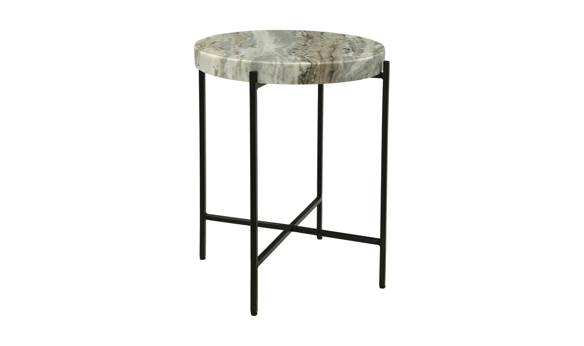 Coniston Accent Table in Light Brown — three-quarter view