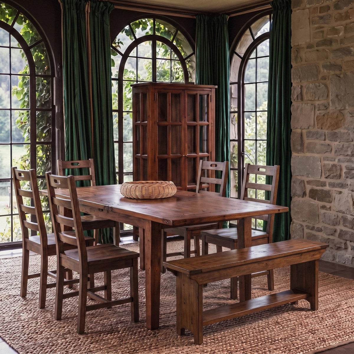 Inglewood Extension Reclaimed Wood Dining Set - Altera