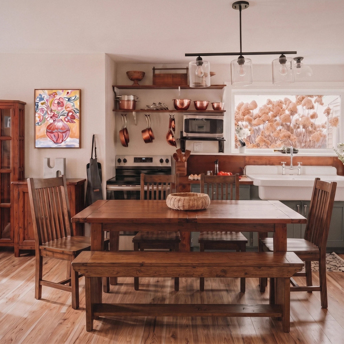 Inglewood Extension Reclaimed Wood Dining Set - Altera