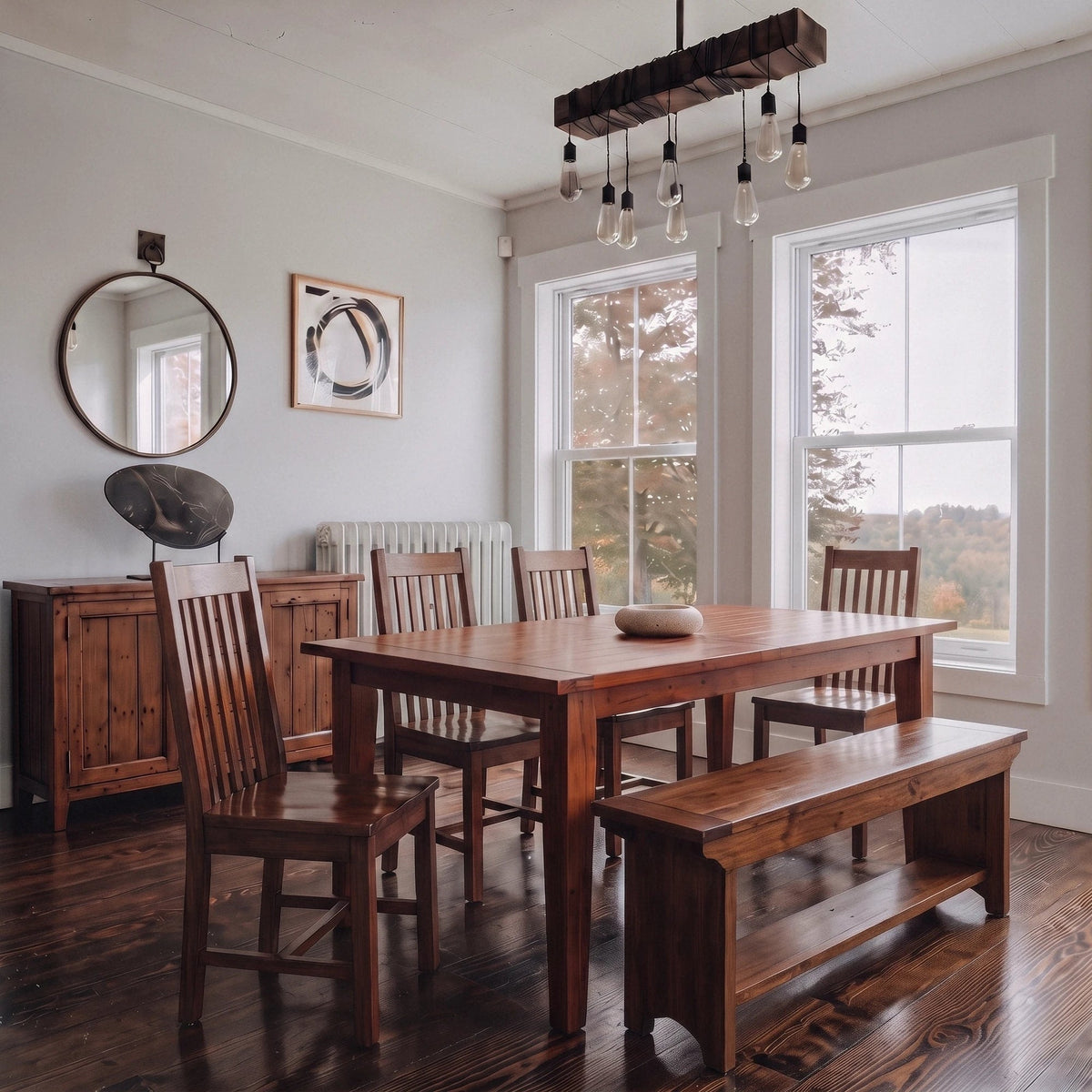 Inglewood Extension Reclaimed Wood Dining Set - Altera