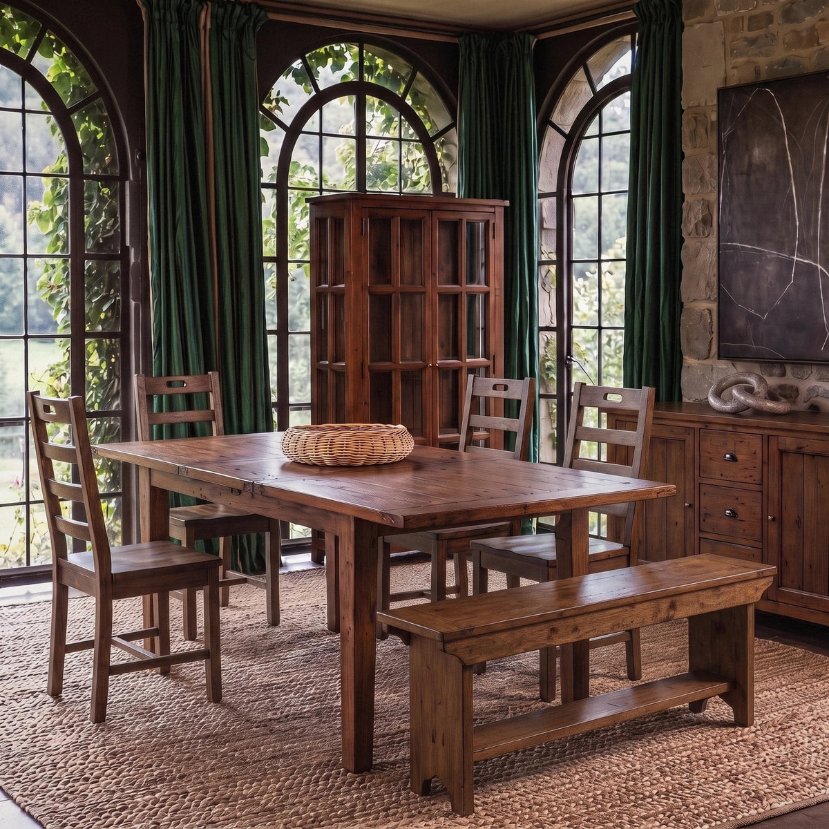 Inglewood Extension Reclaimed Wood Dining Set - Altera