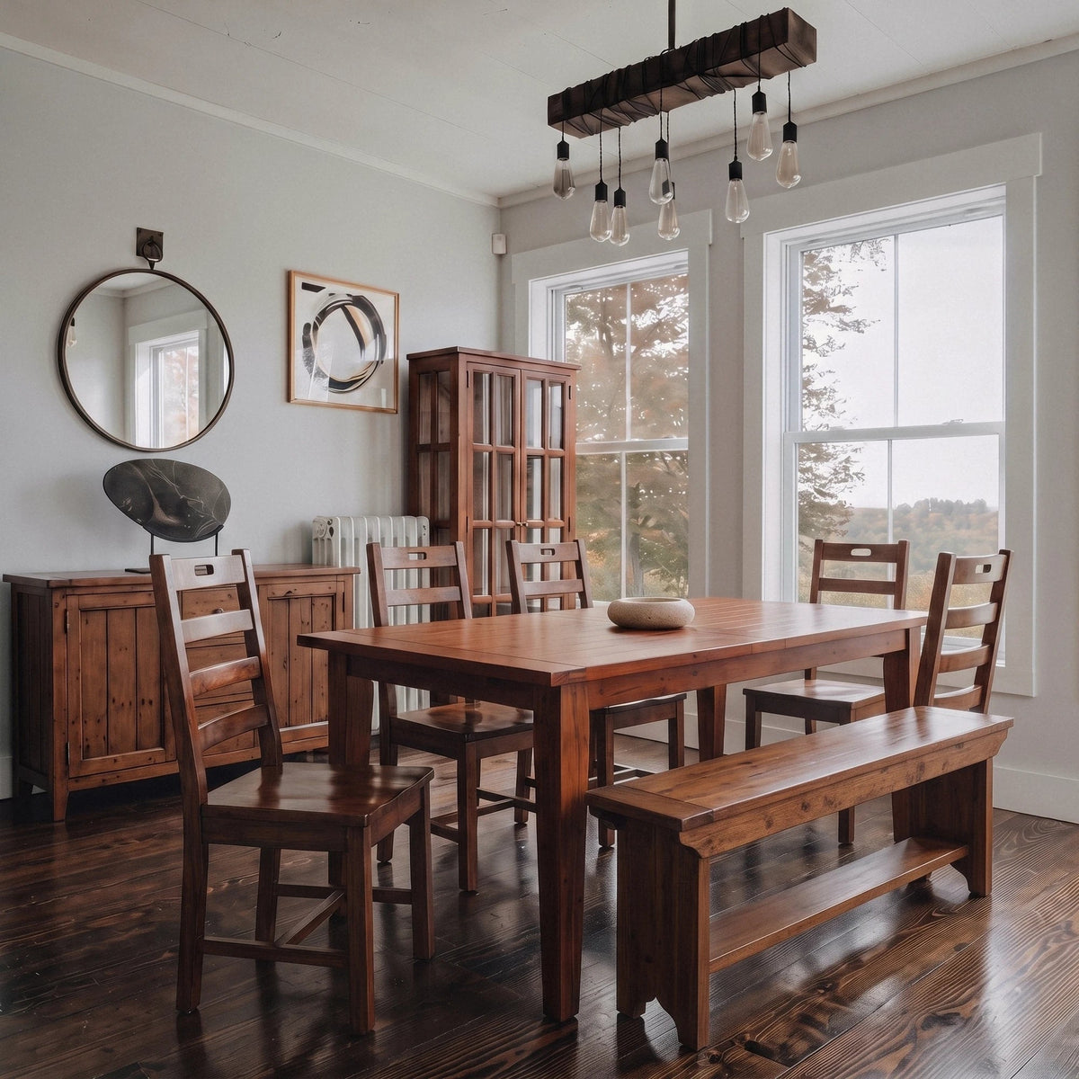 Inglewood Extension Reclaimed Wood Dining Set - Altera