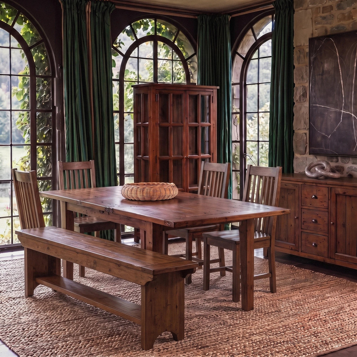 Inglewood Extension Reclaimed Wood Dining Set - Altera
