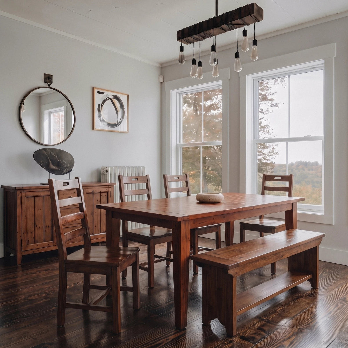 Inglewood Extension Reclaimed Wood Dining Set - Altera