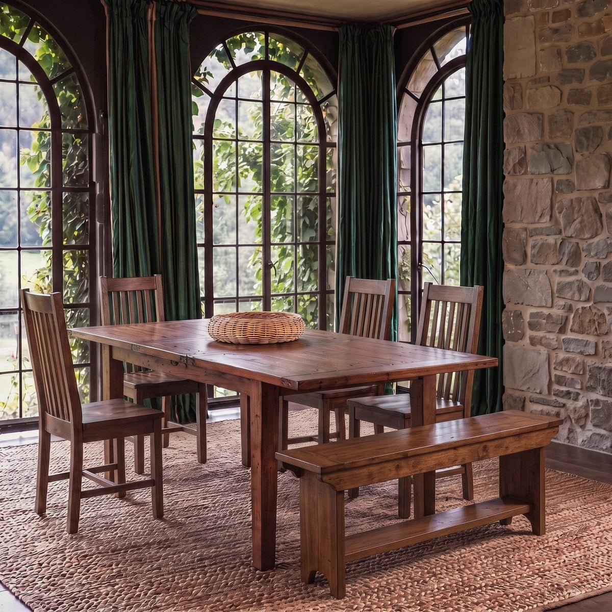 Inglewood Extension Reclaimed Wood Dining Set - Altera
