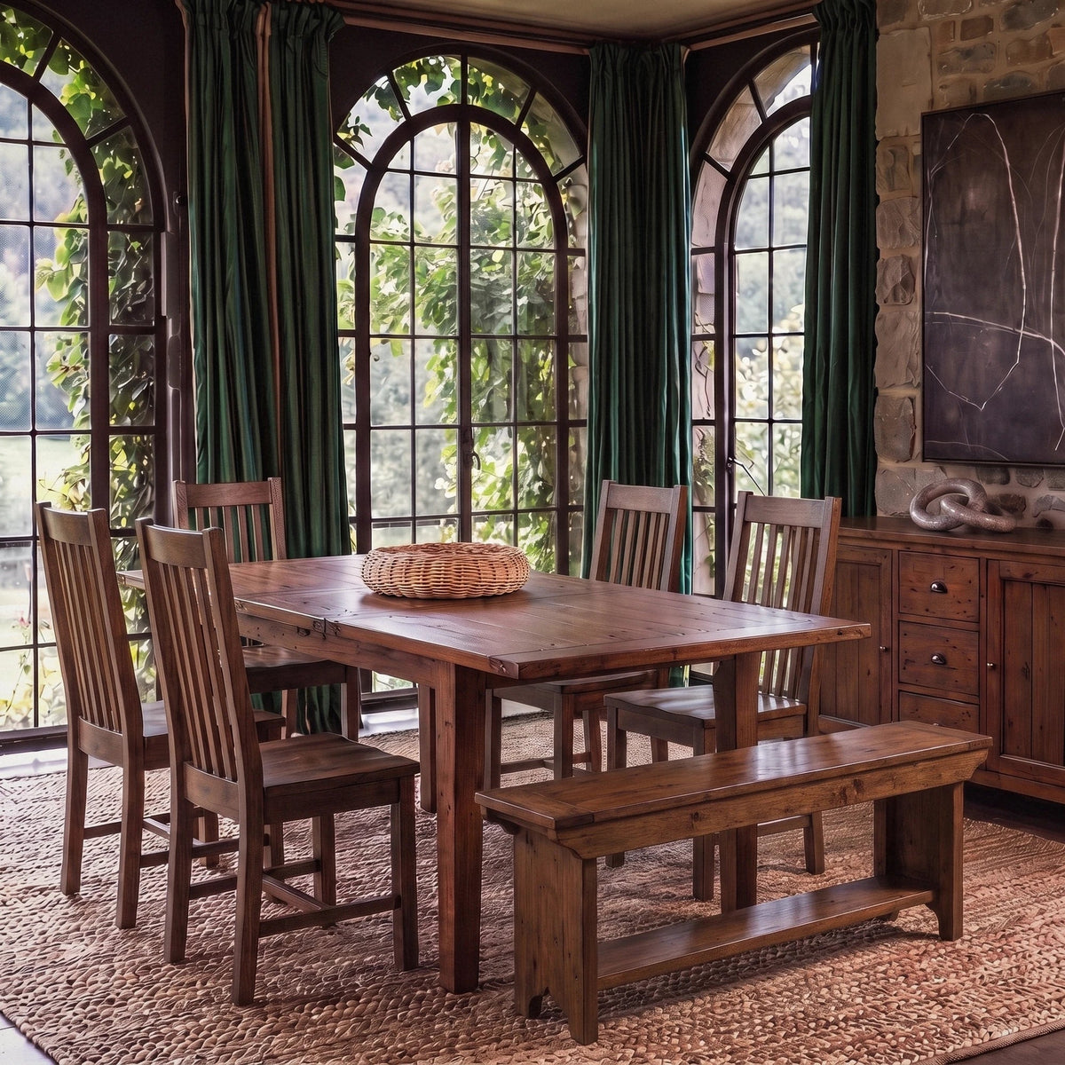 Inglewood Extension Reclaimed Wood Dining Set - Altera