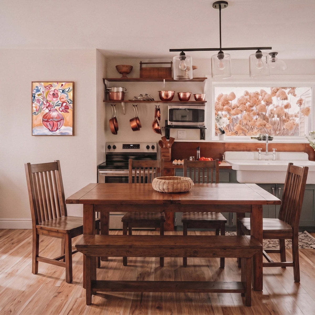 Inglewood Extension Reclaimed Wood Dining Set - Altera