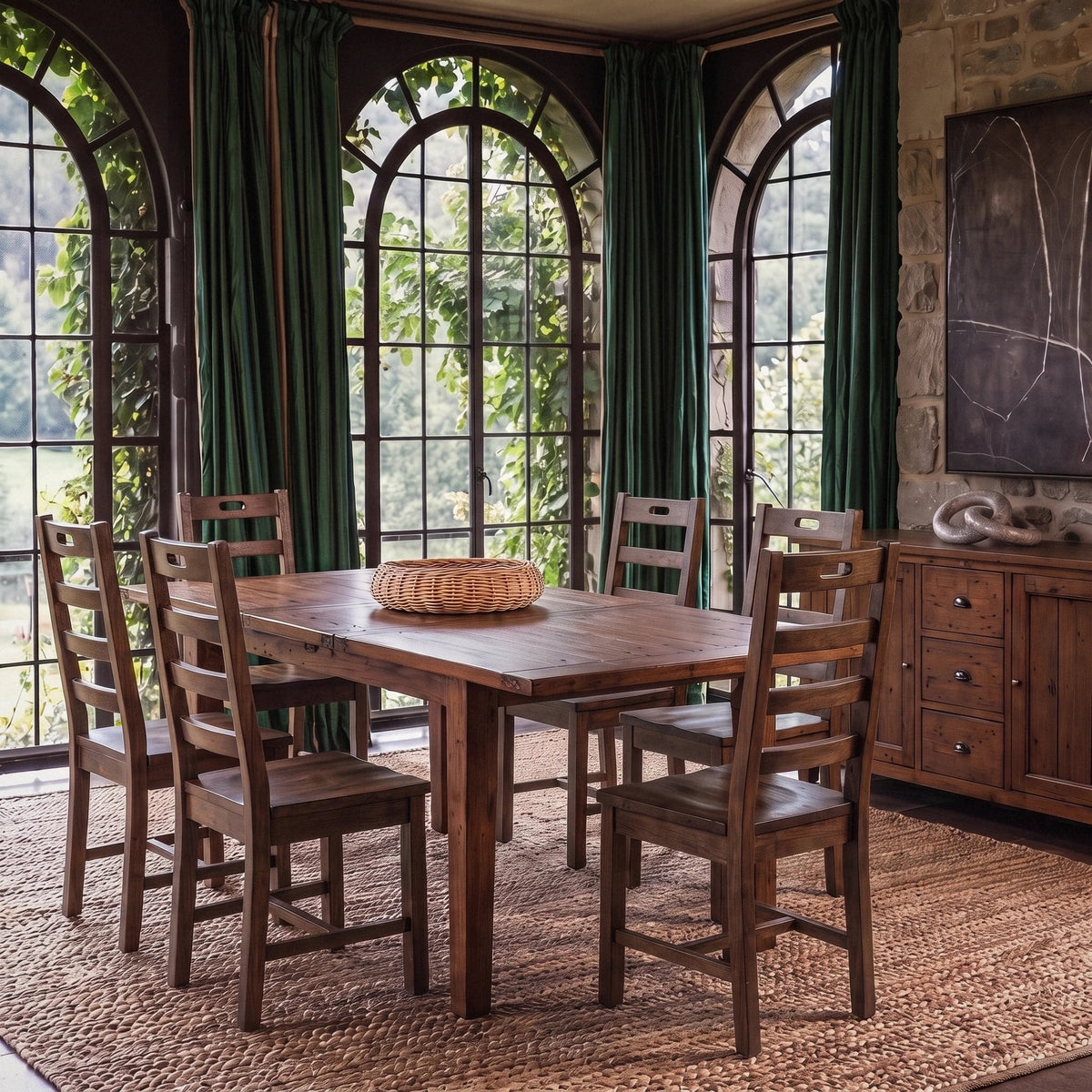Inglewood Extension Reclaimed Wood Dining Set - Altera