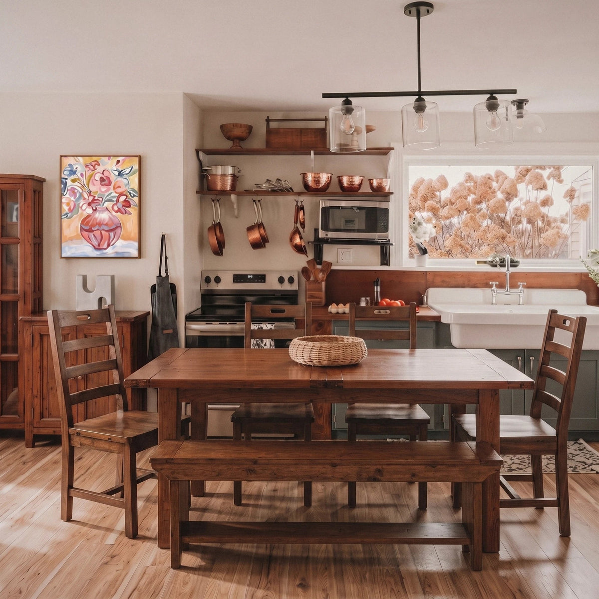 Inglewood Extension Reclaimed Wood Dining Set - Altera