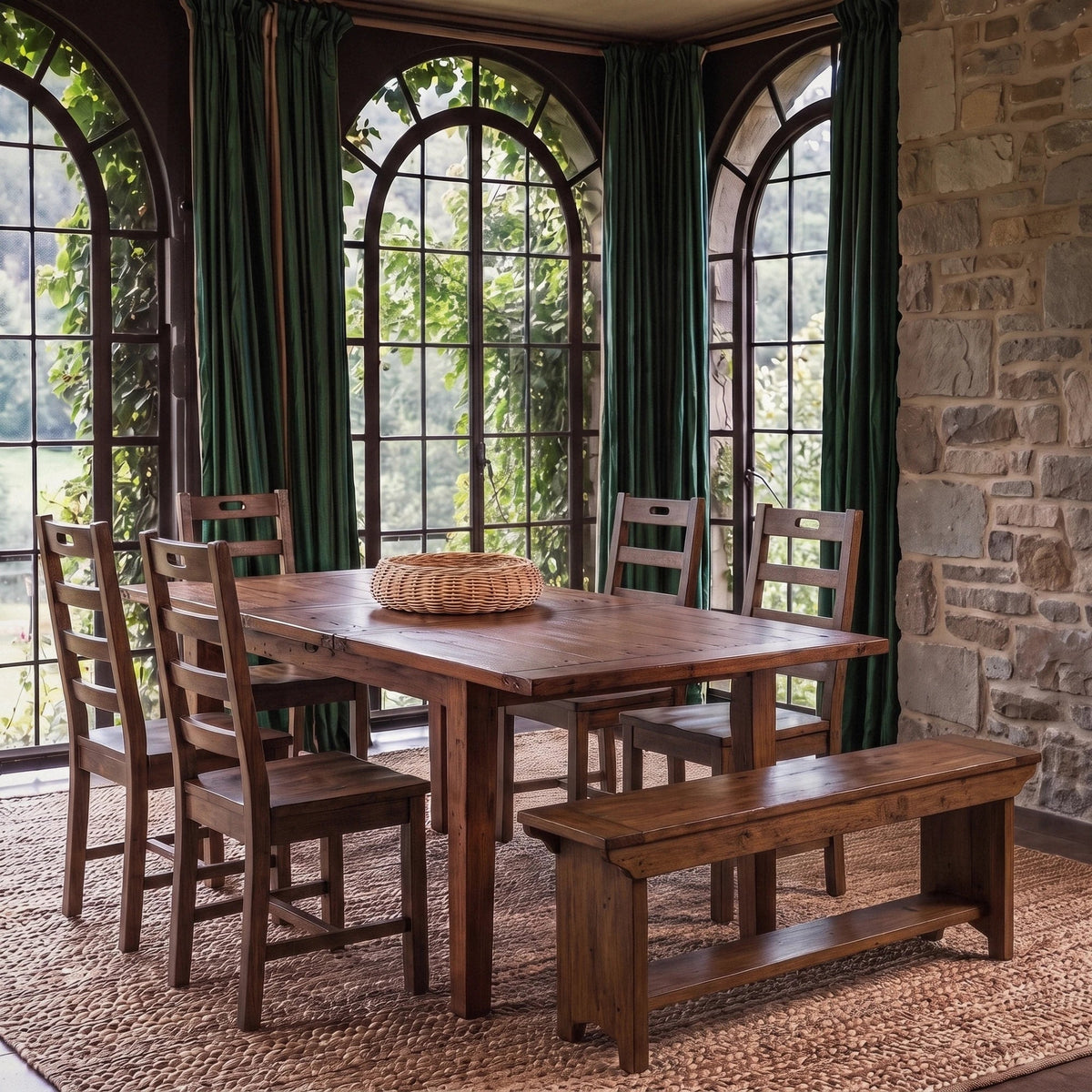 Inglewood Extension Reclaimed Wood Dining Set - Altera