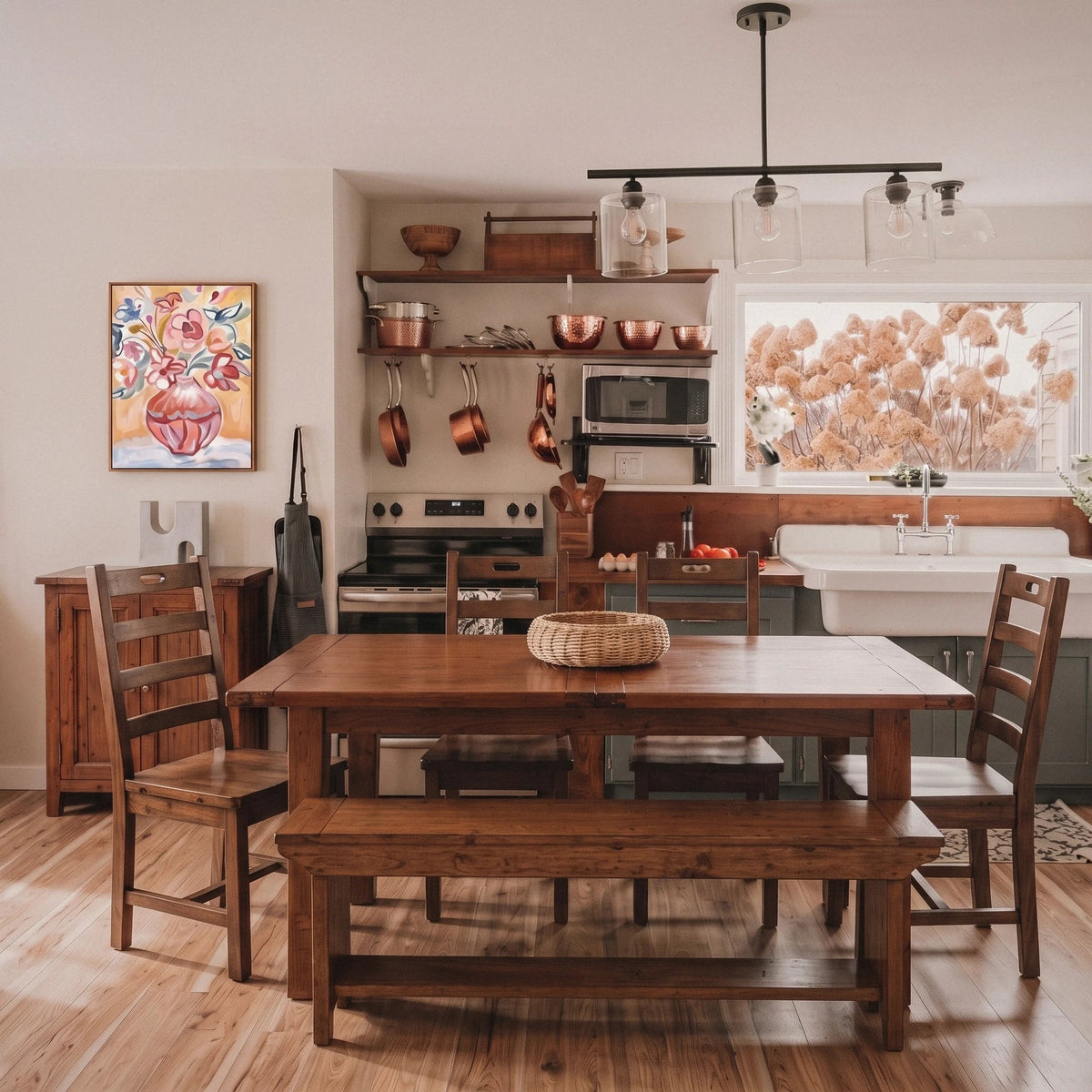 Inglewood Extension Reclaimed Wood Dining Set - Altera