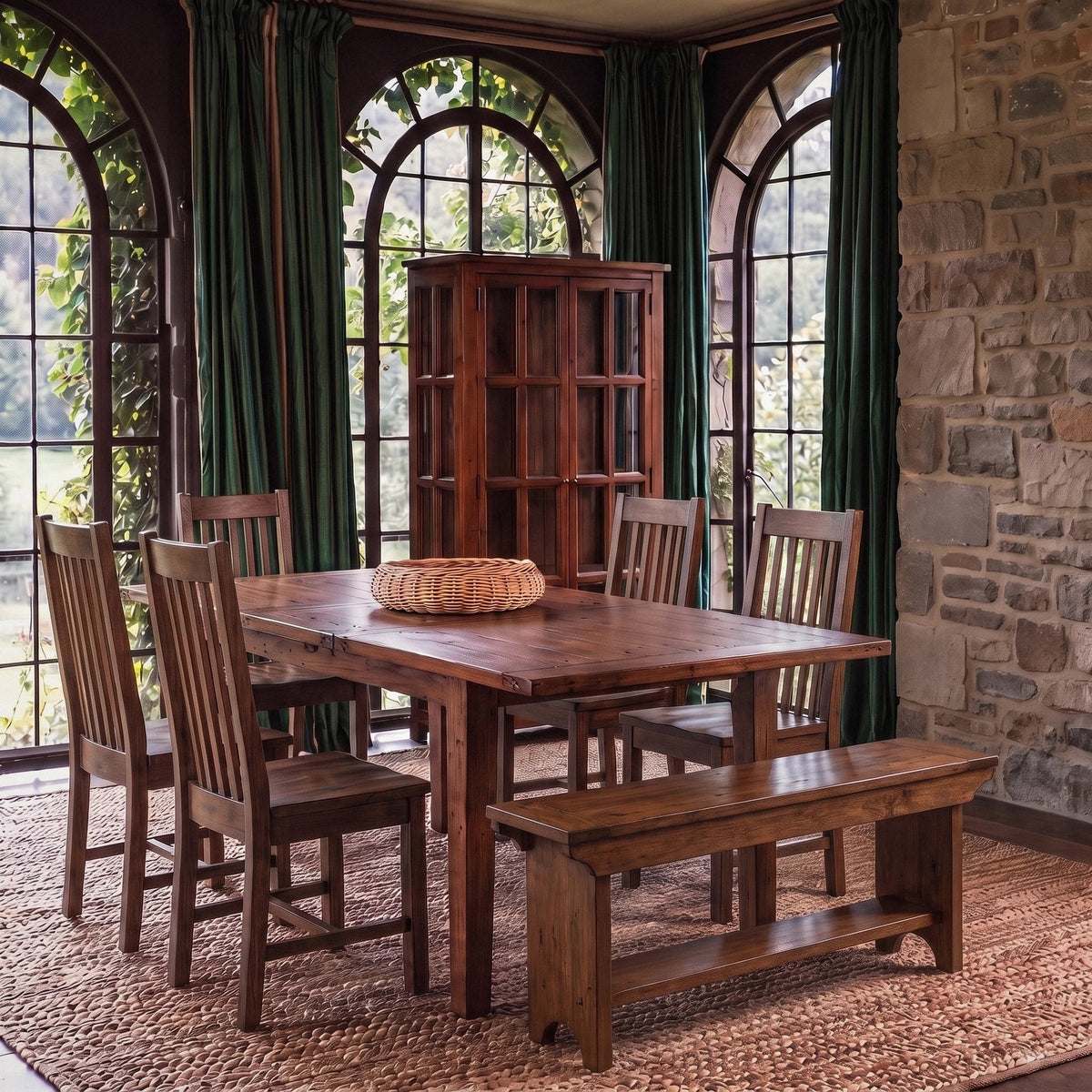 Inglewood Extension Reclaimed Wood Dining Set - Altera