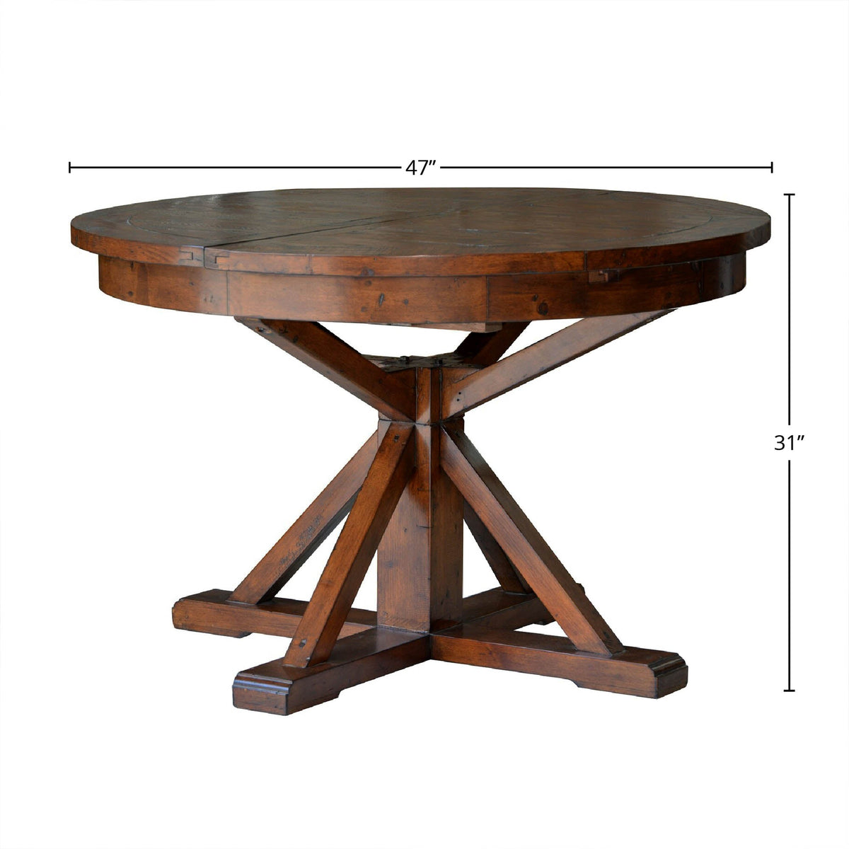 Inglewood Round Extension Reclaimed Wood Dining Set - Altera