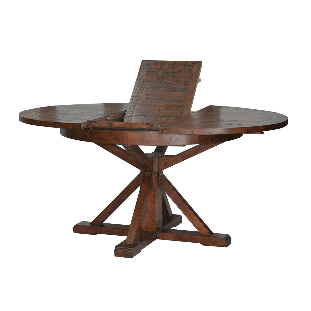 Inglewood Round Extension Reclaimed Wood Dining Set - Altera