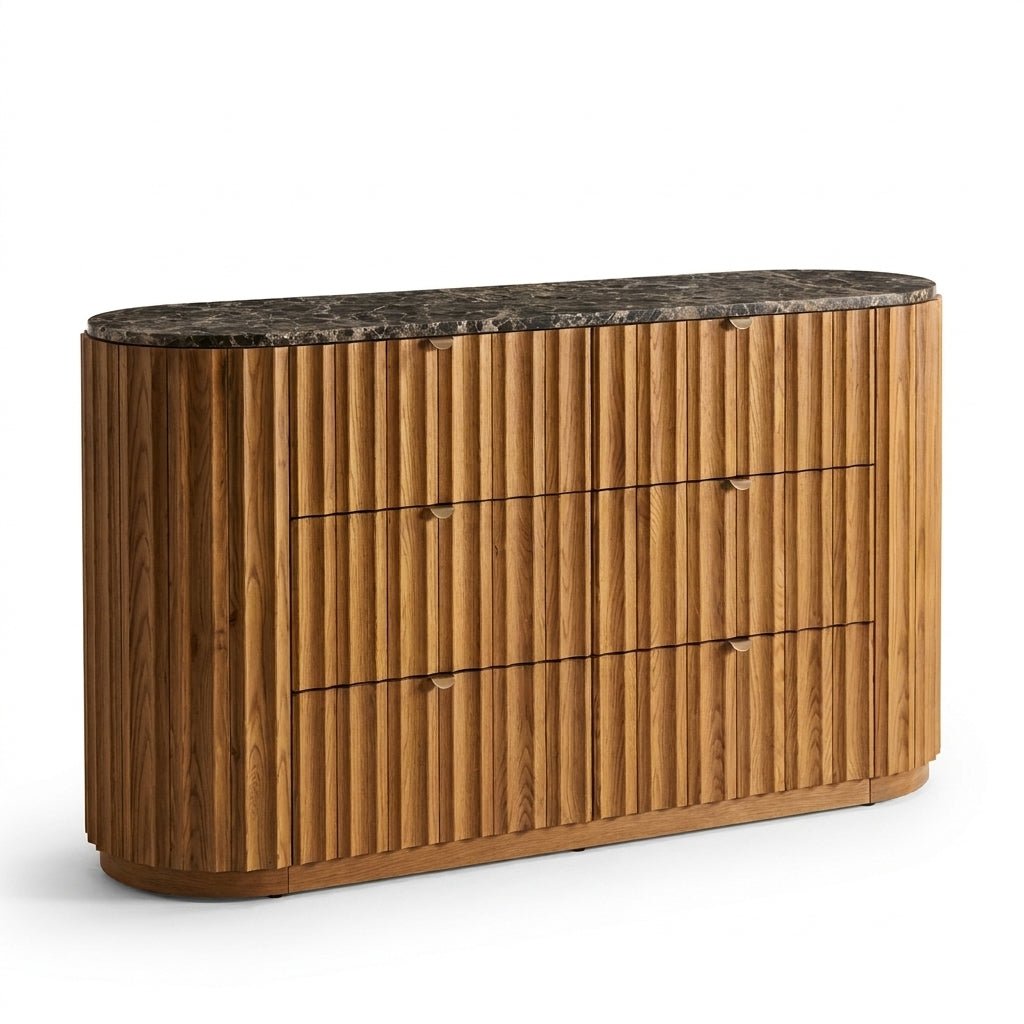 Isfjell Marble-Top Sideboard - Altera