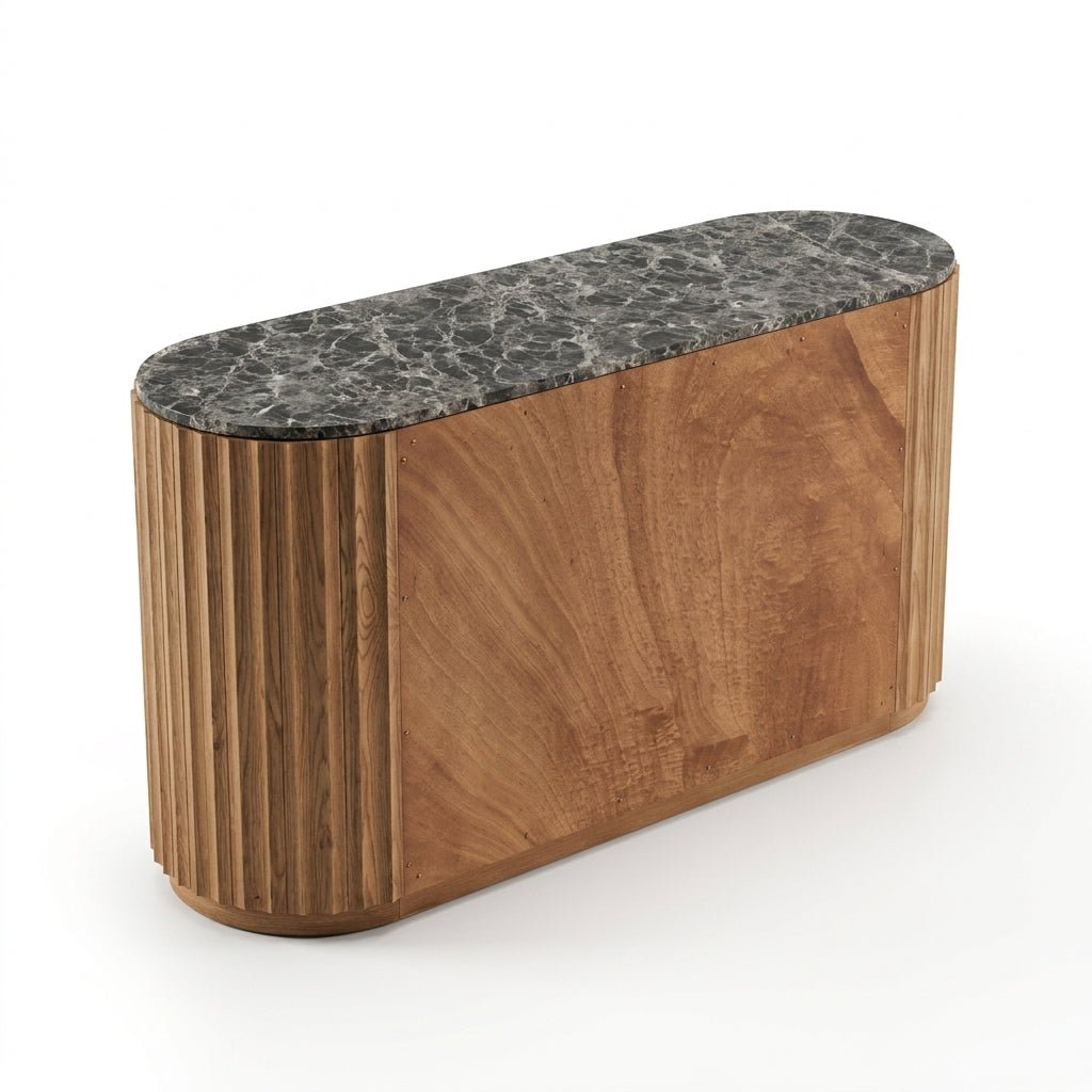 Isfjell Marble-Top Sideboard - Altera