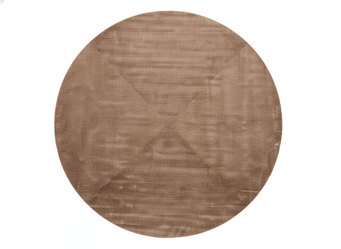 Japandi Style Handcrafted Round Rug - Altera