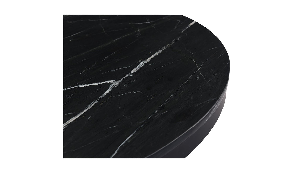 Teruel Dining Table in Black Marble, black marble detail