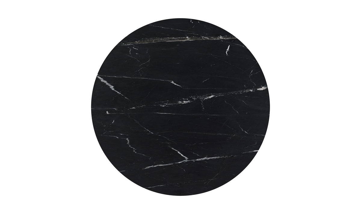 Teruel Dining Table in Black Marble, black marble detail, view 2