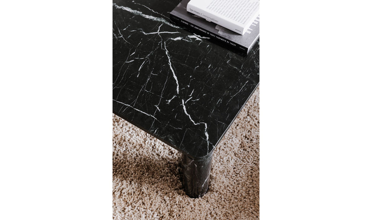 Salcombe Coffee Table in Jetty Black — styled in a living room