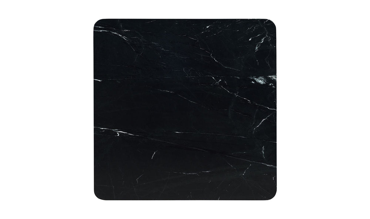 Salcombe Coffee Table in Jetty Black — black marble detail