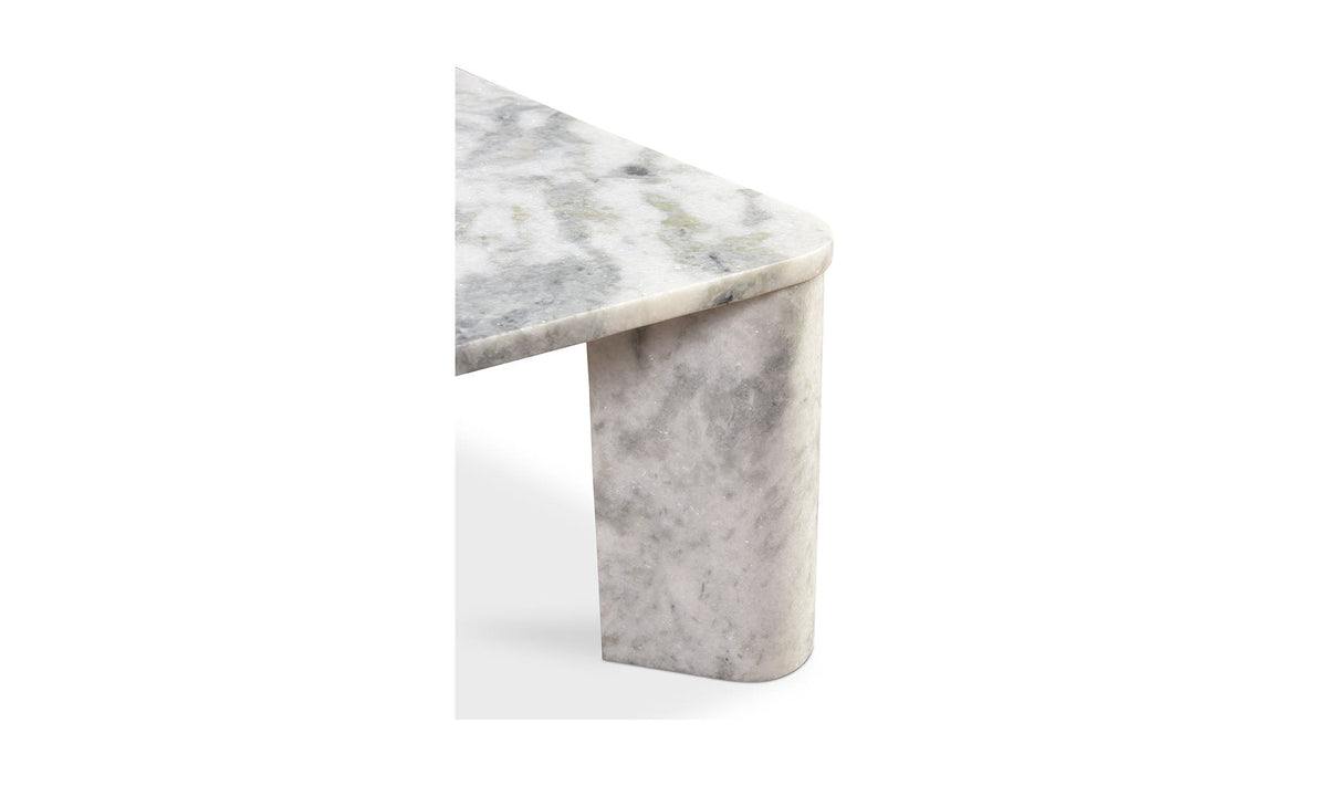 Salcombe Coffee Table in Ashen Grey — raj grey marble detail