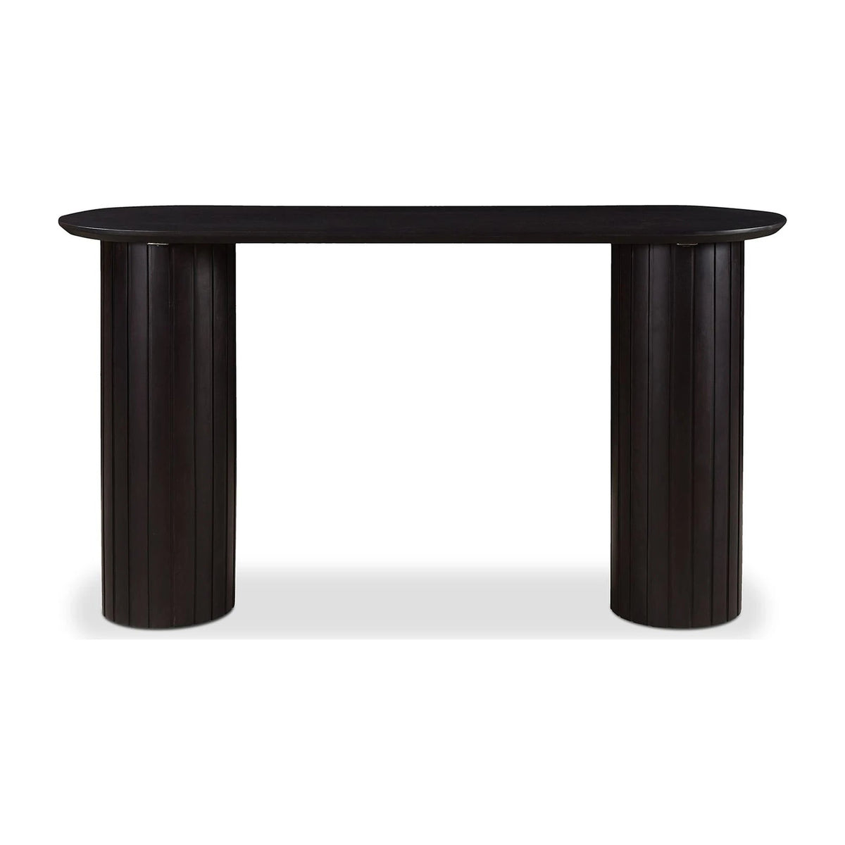 Polperro Console Table in Black, solid acacia wood, 54" × 16"