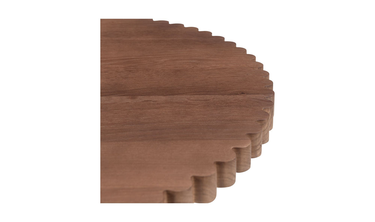 Netley Cafe Table in Brown, solid oak detail, view 2