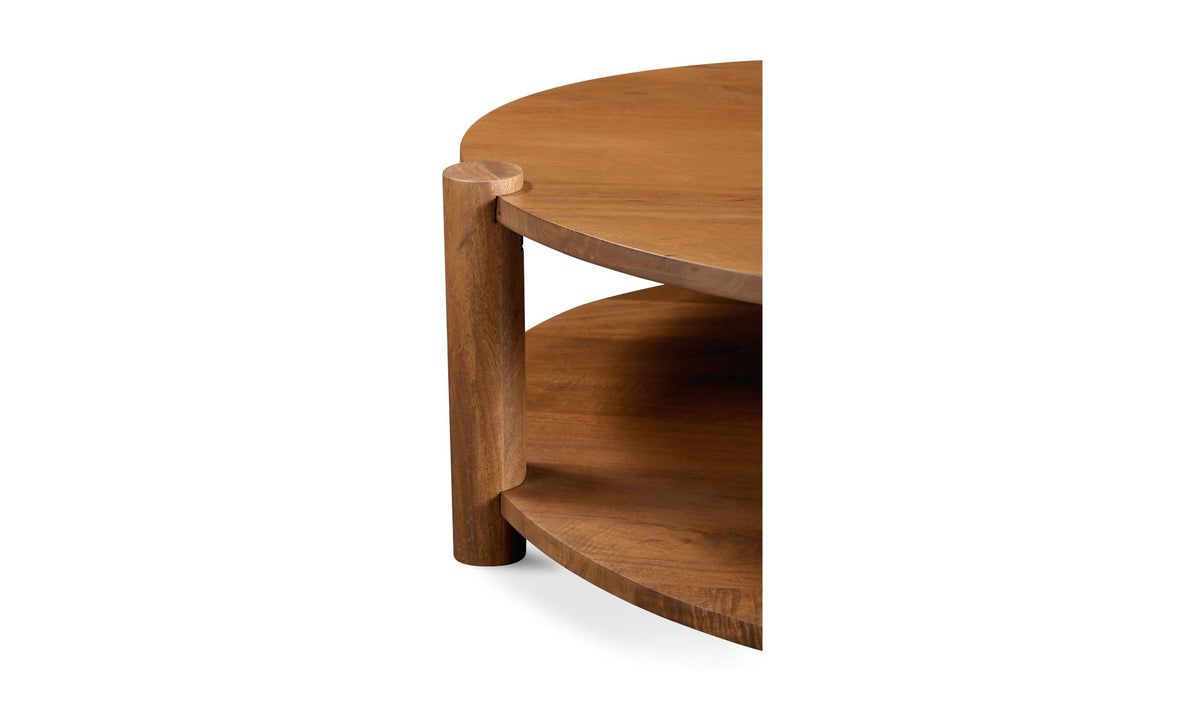 Orvieto Coffee Table in Vintage Brown — solid mango wood detail