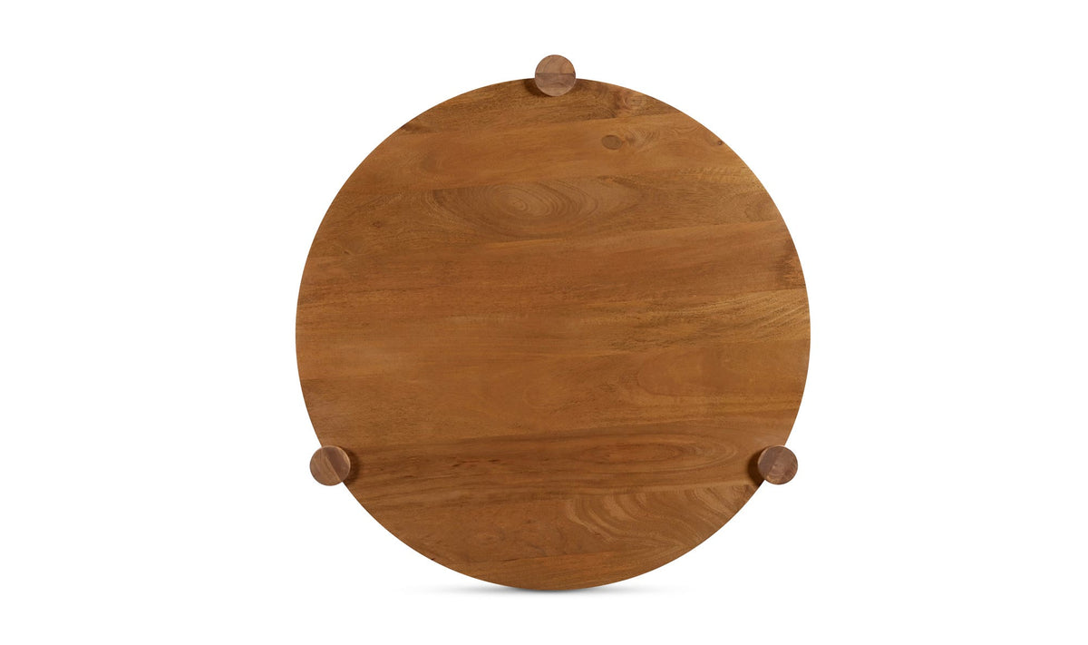 Orvieto Coffee Table in Vintage Brown — solid mango wood detail