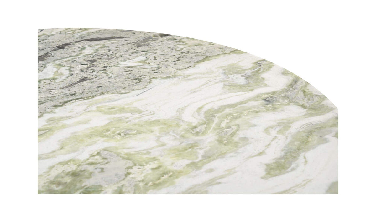 Enfield Dining Table in Onyx Marble, green onyx marble detail, view 2