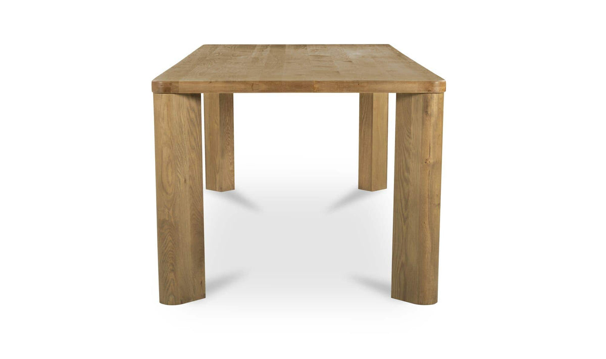 Salcombe Dining Table in Heritage Brown, side profile