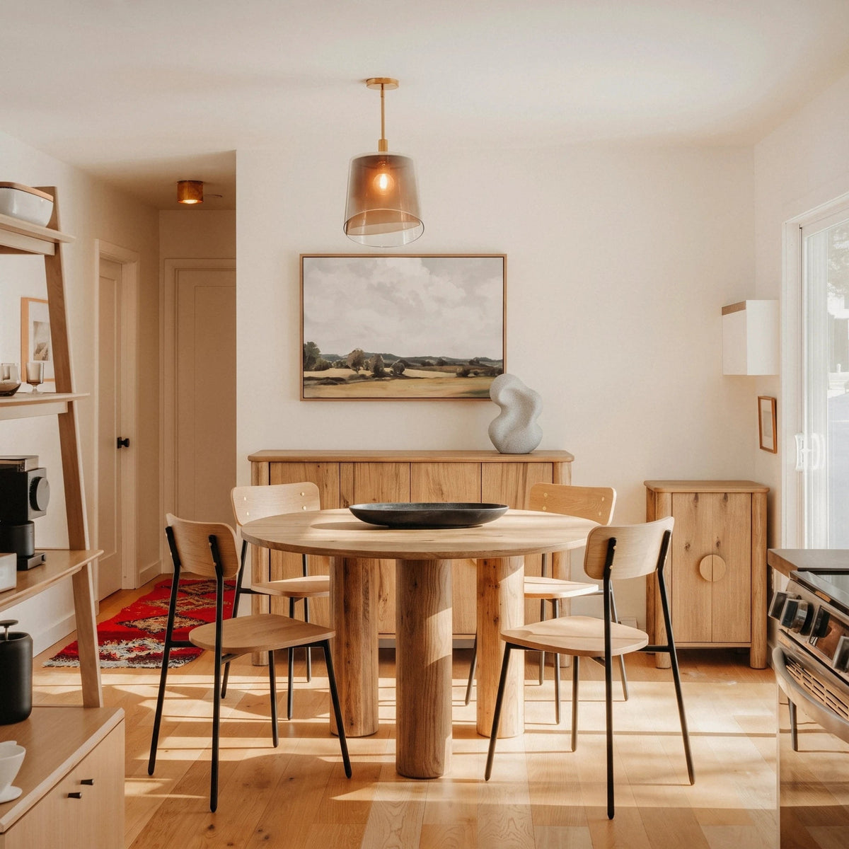 Jokkmokk Round Oak Dining Set - Altera