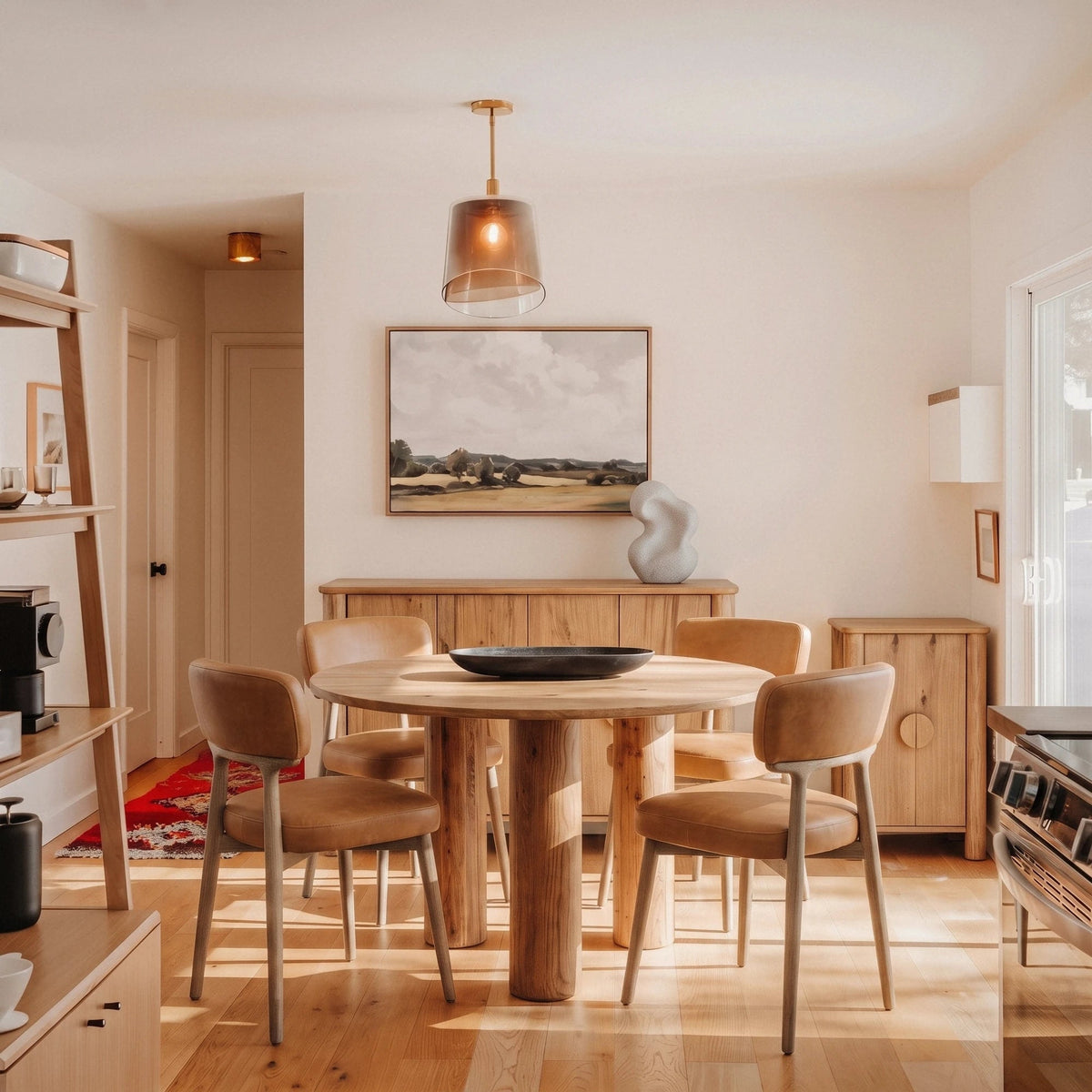 Jokkmokk Round Oak Dining Set - Altera