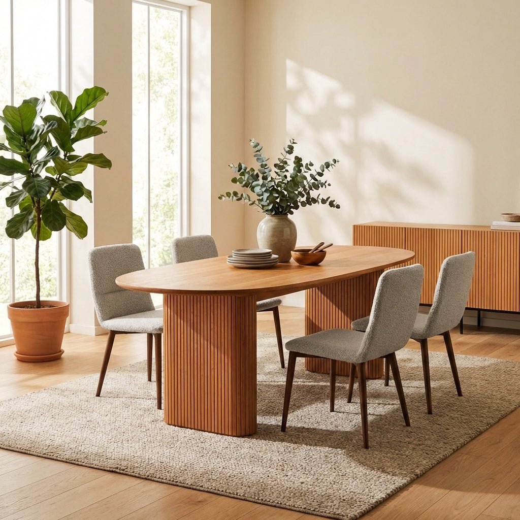 Kelowna Rounded Solid Wood Table - Altera