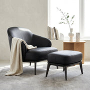 Kensington Leather Lounge Chair and Ottoman - Altera