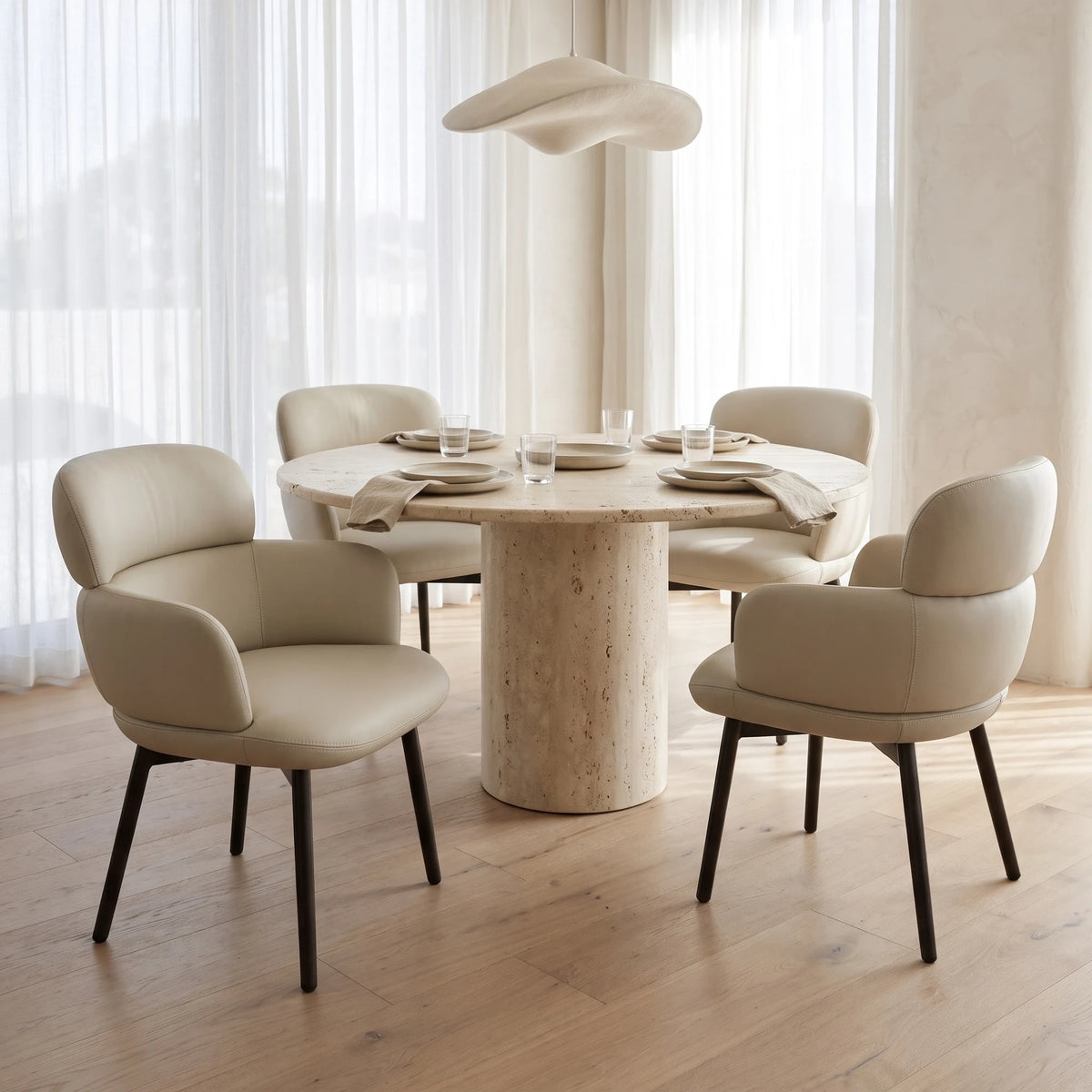 Kiel Swivel Dining Chair in a room - Altera