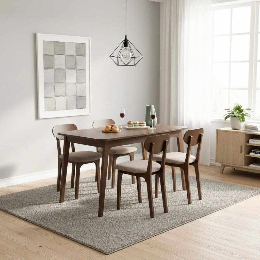 Koster Brown Wood 4 - Seat Dining Set - Altera