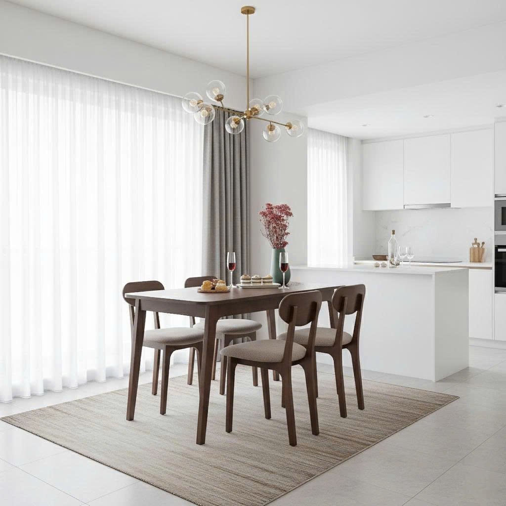 Koster Brown Wood 4 - Seat Dining Set - Altera