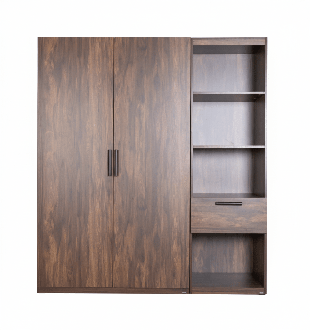 Koster Brown Wooden Wardrobe - Altera