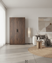 Koster Brown Wooden Wardrobe - Altera